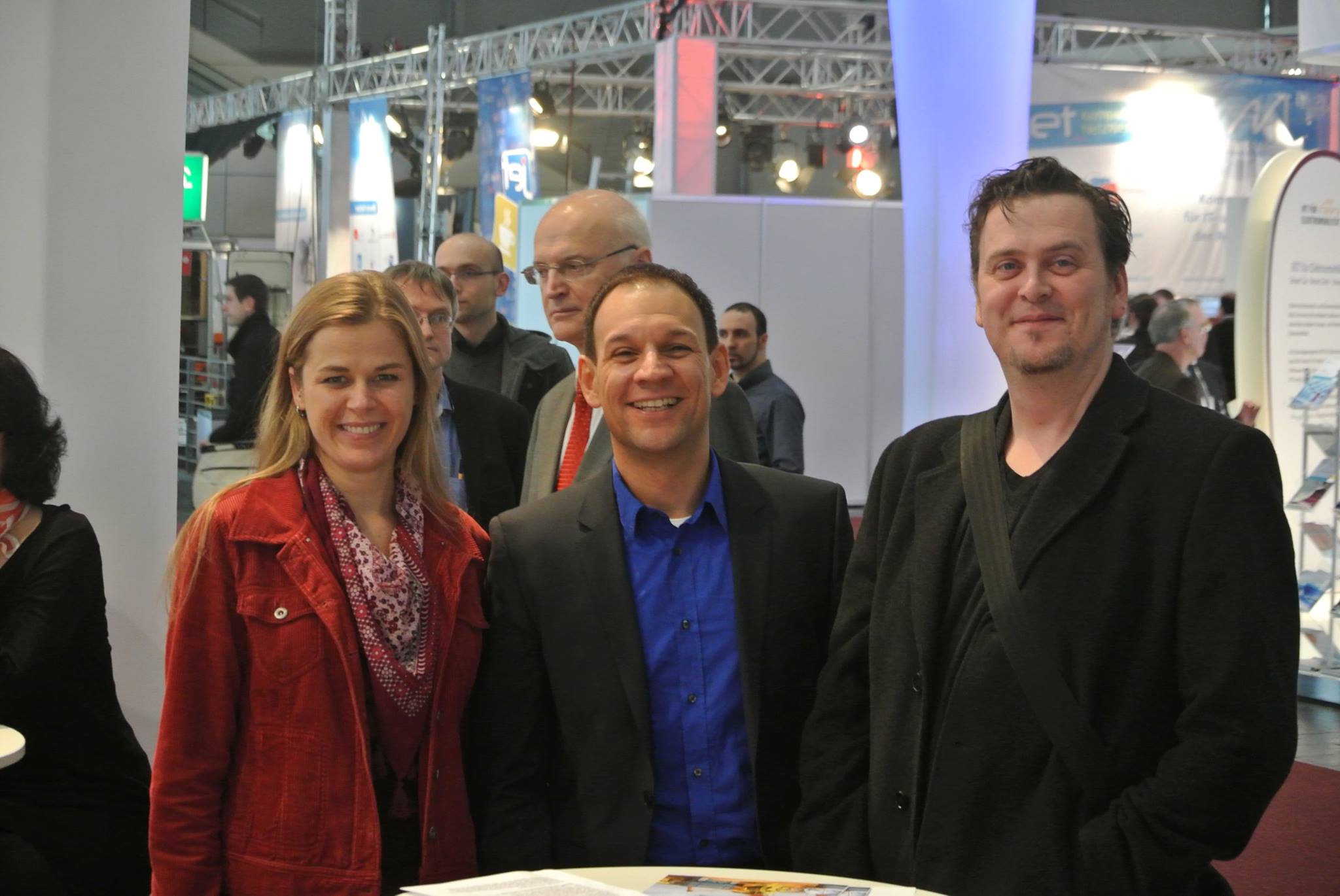 Bianca Gade, Tim Miksa und Kai-Eric Fitzner beim Besuch der cebit 2013